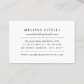 エレガントスタイリッシュ色彩の鮮やかBoho花 |赤面 名刺 (裏面)