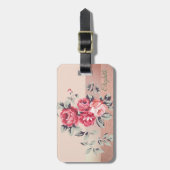 エレガントスタイリッシュ花 ラゲッジタグ (正面縦)