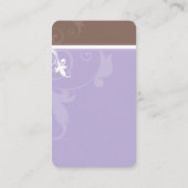 エレガントスタイリッシュ葉薄紫 名刺 (裏面)