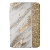 エレガントスタイリッシュ金ゴールドグリッター バスマット (正面縦)
