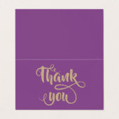 エレガントスタイリッシュ金ゴールドサンキューカード 名刺 (外部フラット)