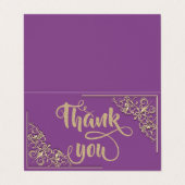 エレガントスタイリッシュ金ゴールドサンキューカード 名刺 (外部フラット)