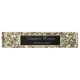 エレガントスタイリッシュ金ゴールドシーケンス，フレーム デスクネームプレート