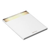 エレガントスタイリッシュ金ゴールドストライプ- パーソナライズされた ノートパッド (アングル)