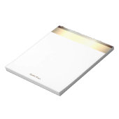 エレガントスタイリッシュ金ゴールドストライプ- パーソナライズされた ノートパッド (回転)