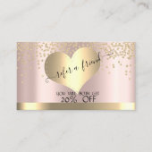 エレガントスタイリッシュ金ゴールドハートバラ金ゴールド 紹介カード (正面)