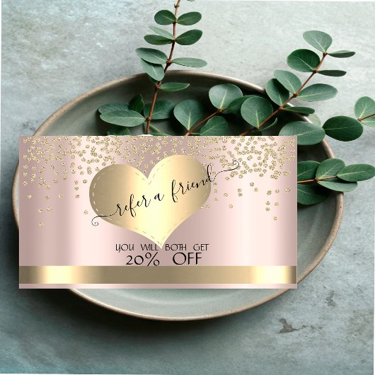 エレガントスタイリッシュ金ゴールドハートバラ金ゴールド 紹介カード