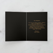 エレガントスタイリッシュ金ゴールドモザイクオンブラック60誕生日 カード (内部)