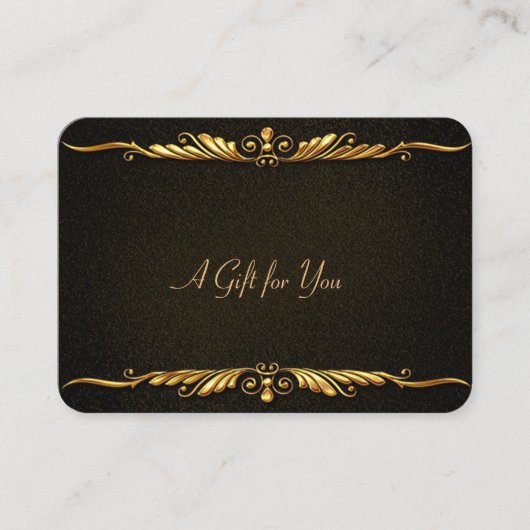 エレガントスタイリッシュ金ゴールド 割引カード (正面)