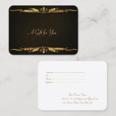 エレガントスタイリッシュ金ゴールド 割引カード (正面/裏面)