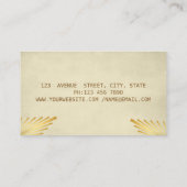 エレガントスタイリッシュ金ゴールド 名刺 (裏面)