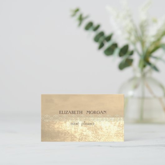 エレガントスタイリッシュ金ゴールド 名刺 (スタンド正面)