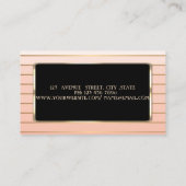 エレガントスタイリッシュ金モダン,ストライプの 名刺 (裏面)