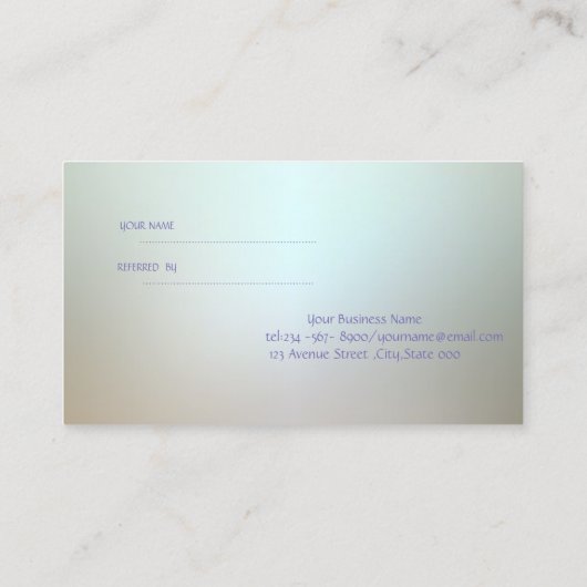 エレガントスタイリッシュ，キラキラフェイクイ 紹介カード (裏面)