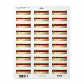 エレガントスタイリッシュ，クリスマス，フェイク金ゴールド，雪片 ラベル (フルシート)