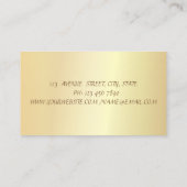 エレガントスタイリッシュ，シック，プロフェッショナル金ゴールド 名刺 (裏面)