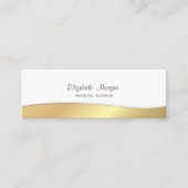 エレガントスタイリッシュ,フェイク金ゴールド スキニー名刺 (正面)