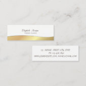 エレガントスタイリッシュ,フェイク金ゴールド スキニー名刺 (正面/裏面)