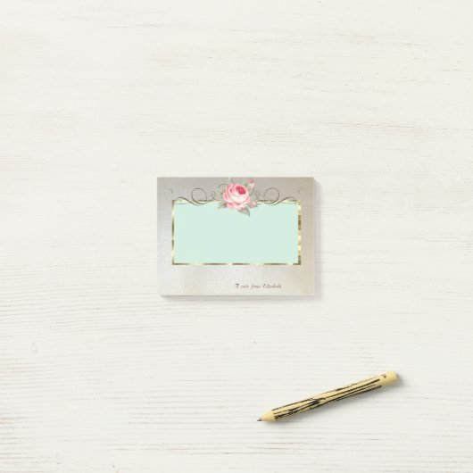 エレガントスタイリッシュ,フレーム,バラ ポストイット (デスク上)