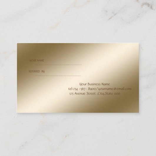 エレガントスタイリッシュ，光沢のある紹介カード 紹介カード (裏面)