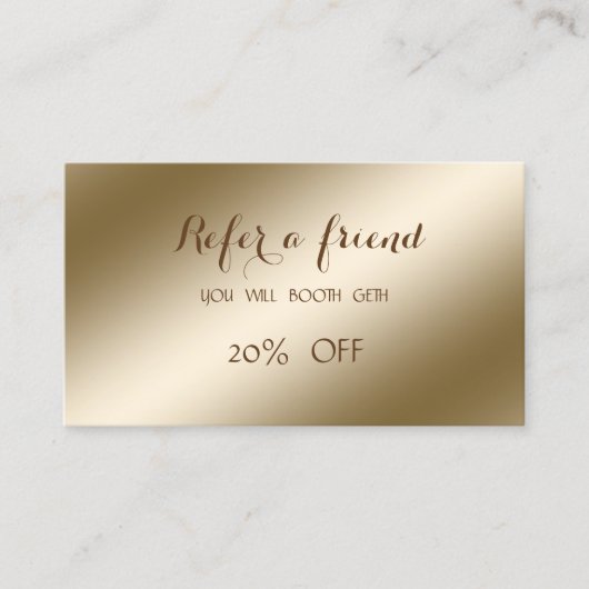 エレガントスタイリッシュ，光沢のある紹介カード 紹介カード (正面)