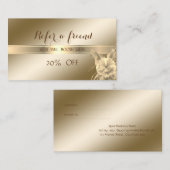 エレガントスタイリッシュ，光沢，花の紹介カード 紹介カード (正面/裏面)