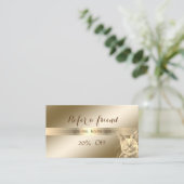 エレガントスタイリッシュ，光沢，花の紹介カード 紹介カード (スタンド正面)