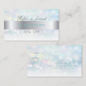 エレガントスタイリッシュ《写真》ぼけ味ストライプ紹介カード 紹介カード (正面/裏面)