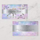 エレガントスタイリッシュ《写真》ぼけ味、Magnoliaロイヤリティカード ロイヤリティカード (正面/裏面)