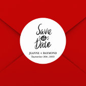 エレガントスタイリッシュCustom Wedding日付の保存 ラウンドシール