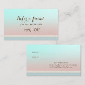 エレガントスタイリッシュCute Referral Card 紹介カード (正面/裏面)