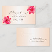 エレガントスタイリッシュHibiskus紹介カード 紹介カード (正面/裏面)