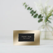 エレガントスタイリッシュLuxury,モダン Black Frame 名刺 (スタンド正面)