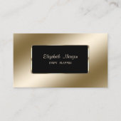 エレガントスタイリッシュLuxury,モダン Black Frame 名刺 (正面)