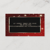 エレガントスタイリッシュLuxury,モダン Black Frame 名刺 (裏面)