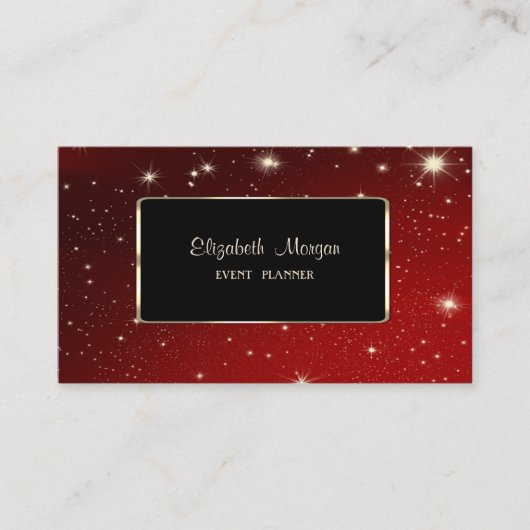 エレガントスタイリッシュLuxury,モダン Black Frame 名刺 (正面)