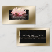 エレガントスタイリッシュLuxury,モダン Black Frame,Lotus 名刺 (正面/裏面)