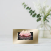 エレガントスタイリッシュLuxury,モダン Black Frame,Lotus 名刺 (スタンド正面)