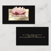エレガントスタイリッシュLuxury, Black, Frame, Lotus 名刺 (正面/裏面)