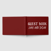 エレガントスタイリッシュMAROON結婚のGuest Book ゲストブック (全面)