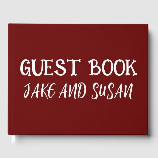エレガントスタイリッシュMAROON結婚のGuest Book ゲストブック (正面)