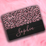 エレガントスタイリッシュPink Black Leopard印刷名 iPad Proカバー<br><div class="desc">エレガントとスタイリッシュピンクと黒のヒョウの印刷iPad Proのカバーパーソナライズされたは、スクリプトフォントであなたの名前でモダン。</div>