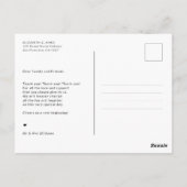 エレガントスタイリッシュScript Photo結婚's Thank You ポストカード (裏面)
