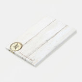 エレガントスタイリッシュWood Texture航海の、Compass ポストイット (アングル)