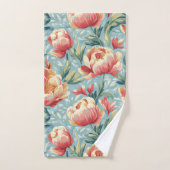 エレガントスタイルビクトリアンフローラペニーズチューリップ バスタオルセット (ハンドタオル)