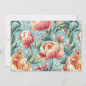 エレガントスタイルビクトリアンフローラペニーズチューリップ 招待状 (裏面)