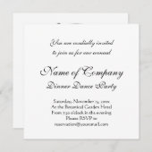 エレガントスタイル文 招待状 (正面/裏面)