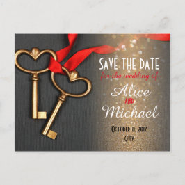 エレガントスタイル結婚式日付を保存 案内ポストカード