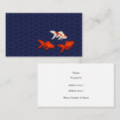 エレガントスタイル青海波&金魚 名刺 (正面/裏面)