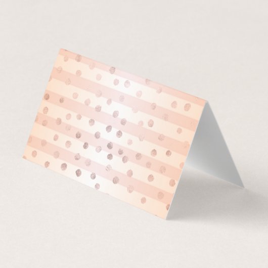 エレガントストライプのドットサンキューカード 名刺 (裏面)